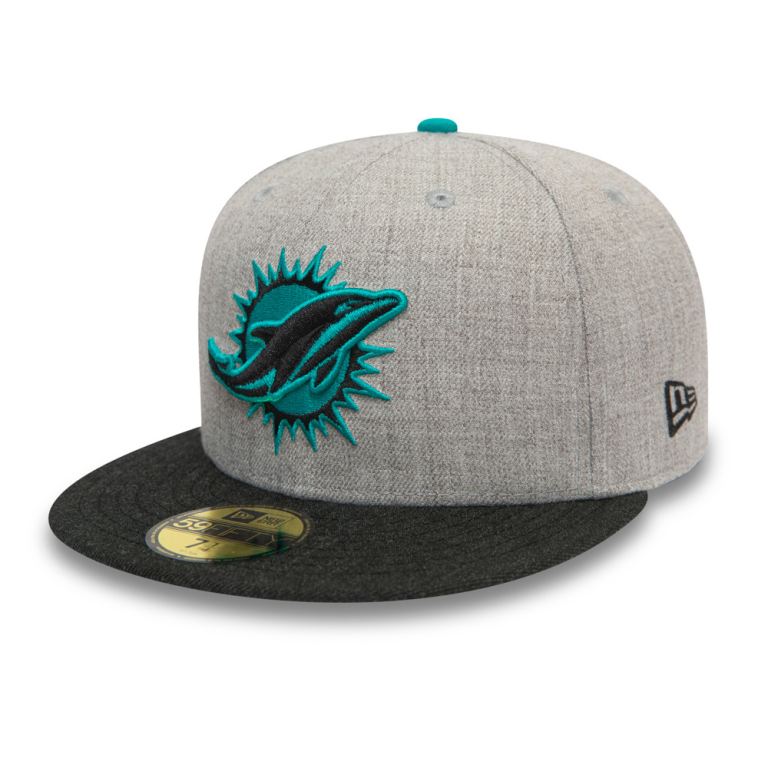 Gorras New Era Nfl Grises - Miami Dolphins 59FIFTY 19073XUMZ